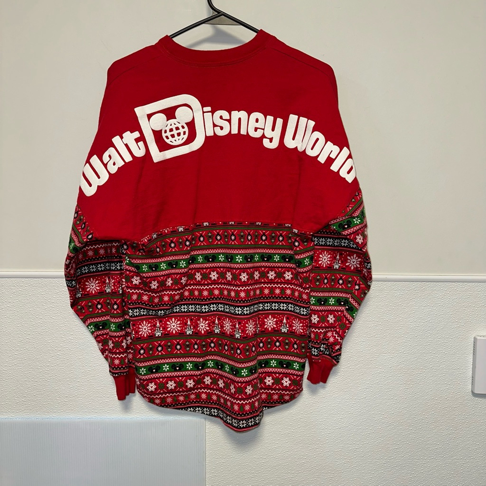 Walt Disney Parks Spirit Jersey Rare XS Authentic Red Christmas 2018 Women’s - Picture 10 of 16